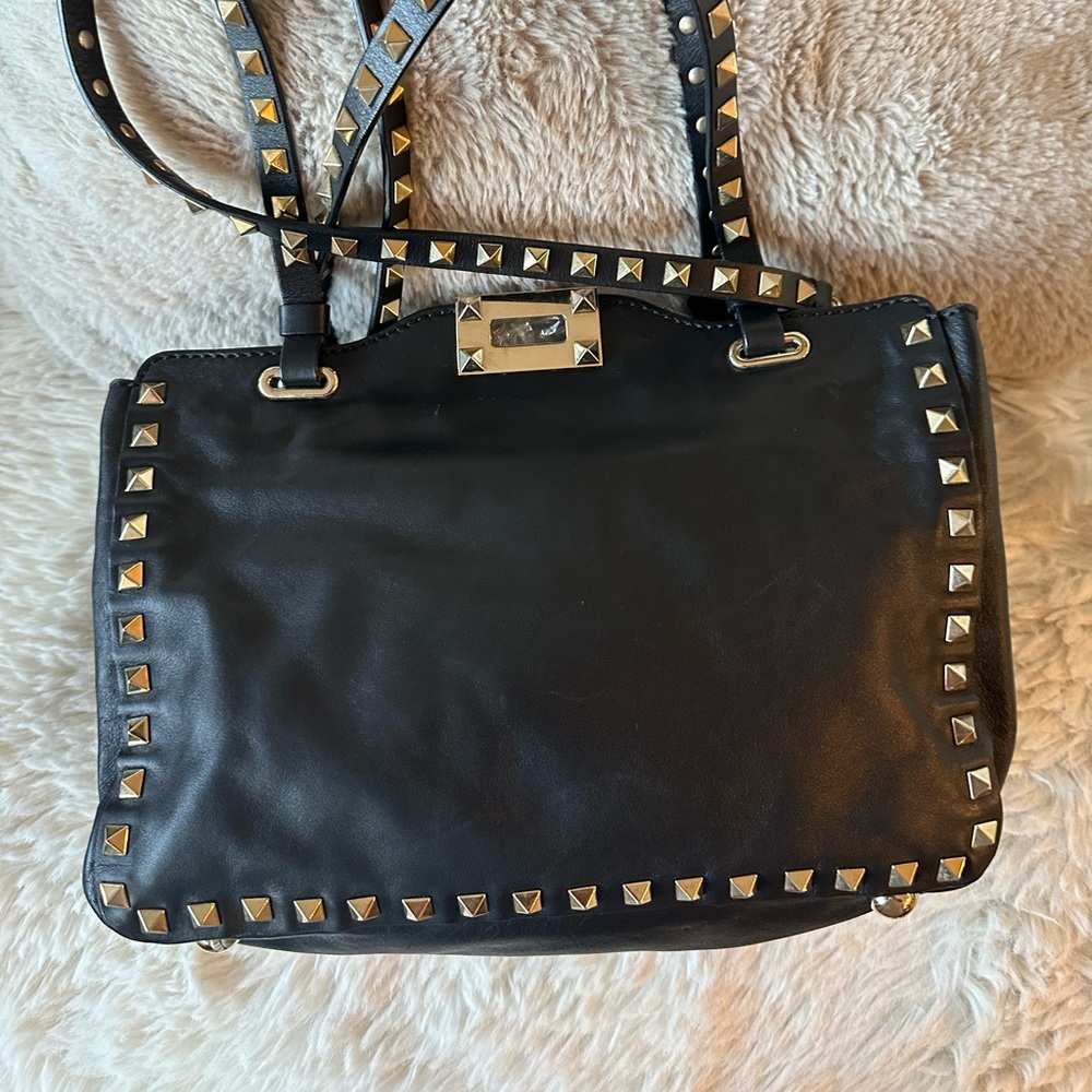 Authentic Valentino Garavani leather rockstud bag - small size -